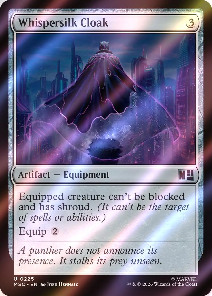 Whispersilk Cloak [225] [Marvel Super Heroes: Commander] [Surge Foil]