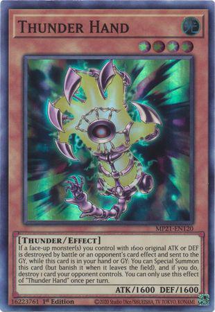 Thunder Hand - MP21-EN120 - Super Rare - 1st Edition