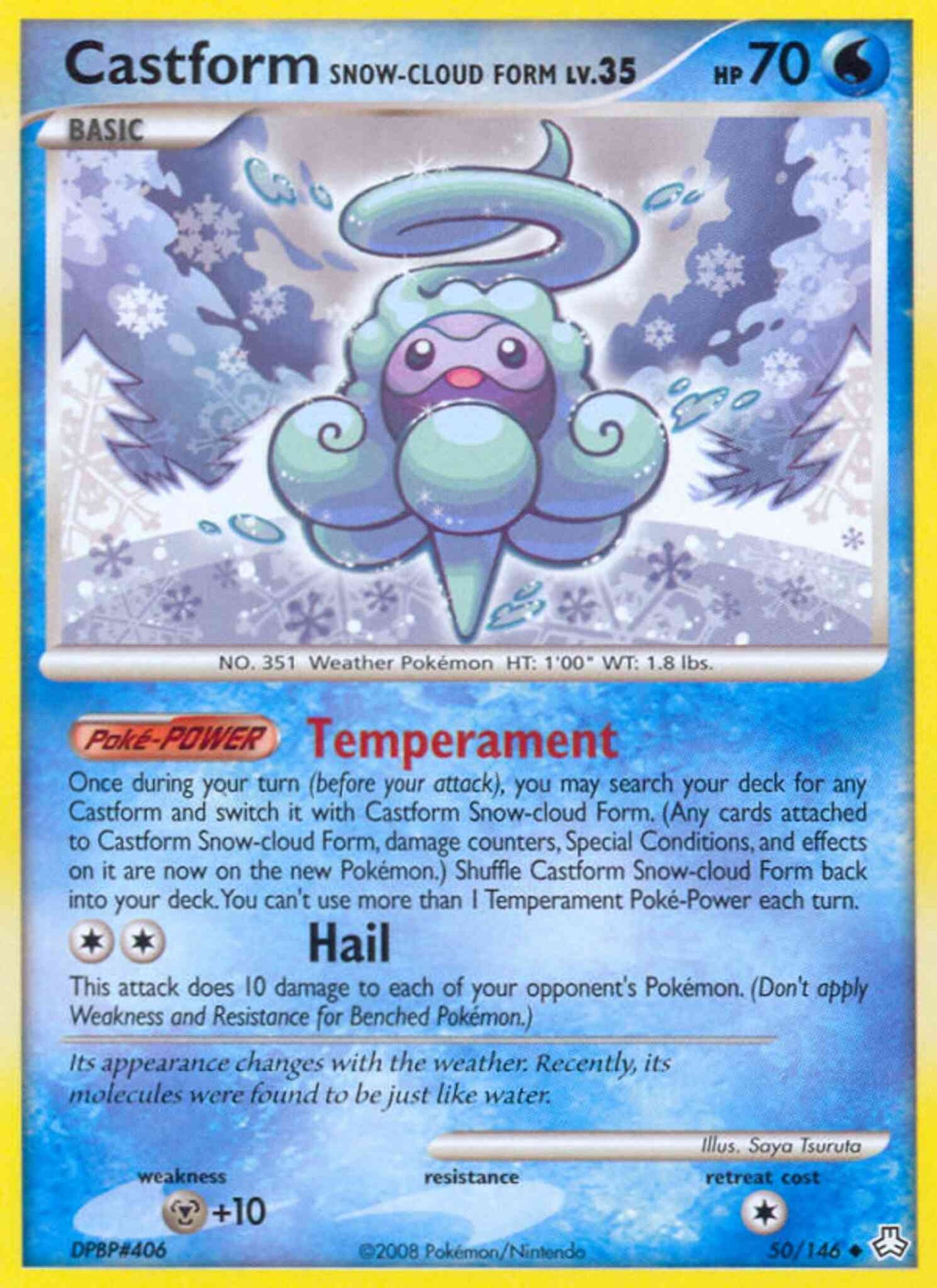 Castform Snow-cloud Form - 50/146 - Uncommon [dp6-50] [Non-Holo]