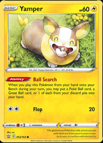 Yamper - 052/163 - Common [swsh5-052] [Non-Holo]
