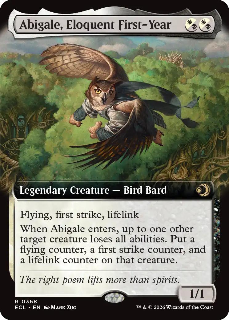 Abigale, Eloquent First-Year [368] [Extended Art] [Lorwyn Eclipsed] [Non-Foil]