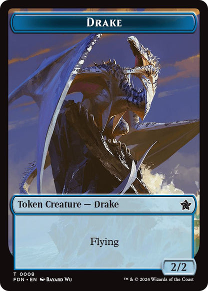 Drake Token (08) // Goblin Token (18) [Foundations: Tokens] [Non-Foil]