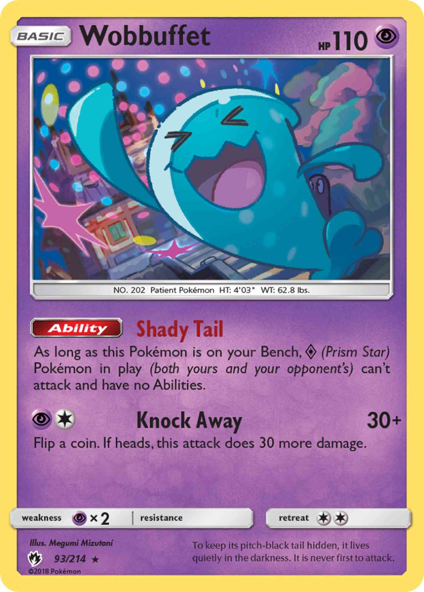 Wobbuffet - 93/214 - Rare [sm8-93] [Reverse Holo]