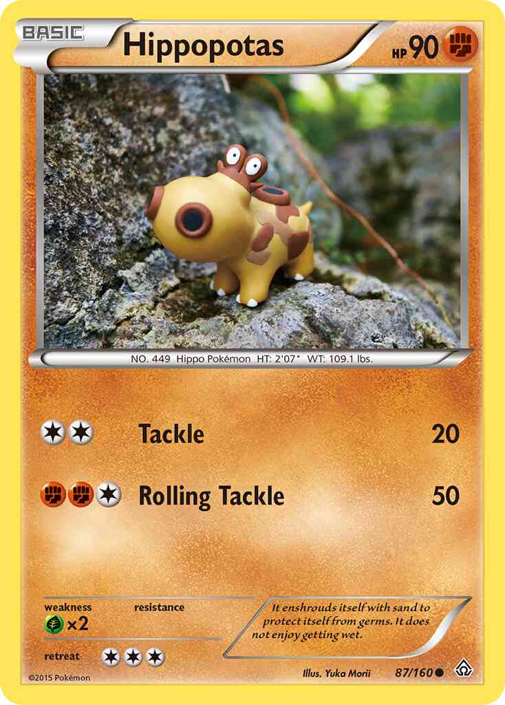 Hippopotas - 87/160 - Common [xy5-87] [Non-Holo]