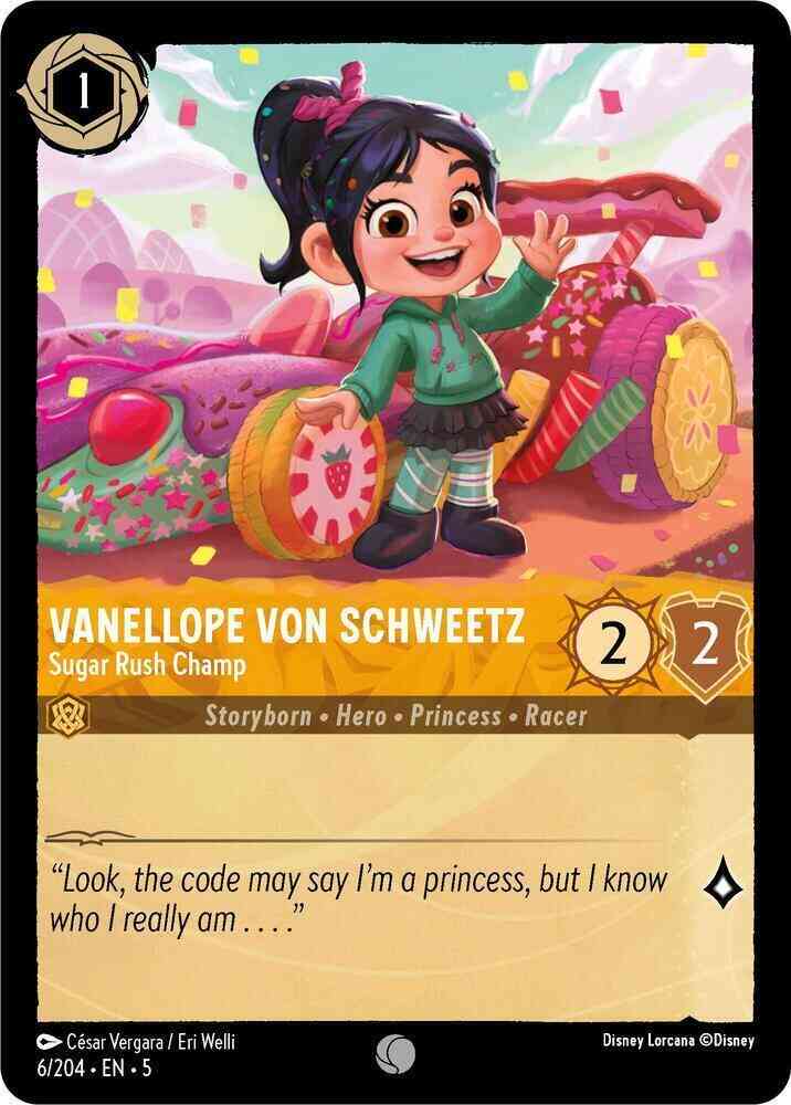 Vanellope von Schweetz - Sugar Rush Champ - 6/204 [Shimmering Skies] [Non-Foil]