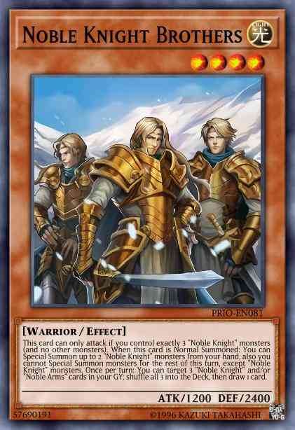 Noble Knight Brothers - PRIO-EN081 - Secret Rare - 1st Edition