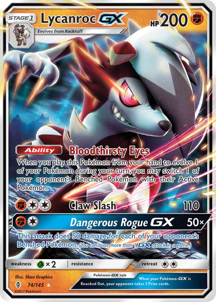 Lycanroc-GX - 74/145 - Rare Holo GX [sm2-74] [Ultra]