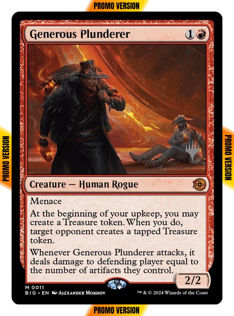 Generous Plunderer [11p] [Promo Pack] [The Big Score: Promos] [Non-Foil]