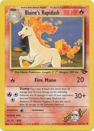 Blaine's Rapidash - 33/132 - Uncommon - Unlimited [gym2U-33] [Non-Holo]