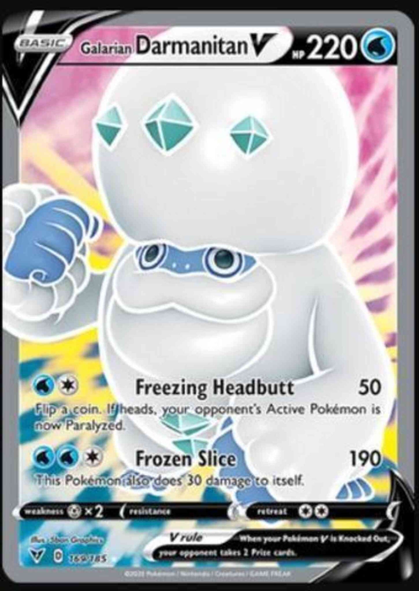 Galarian Darmanitan V - 169/185 - Rare Ultra [swsh4-169] [Ultra]