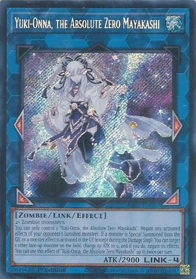 Yuki-Onna, the Absolute Zero Mayakashi - RA05-EN057 - Secret Rare - 1st Edition