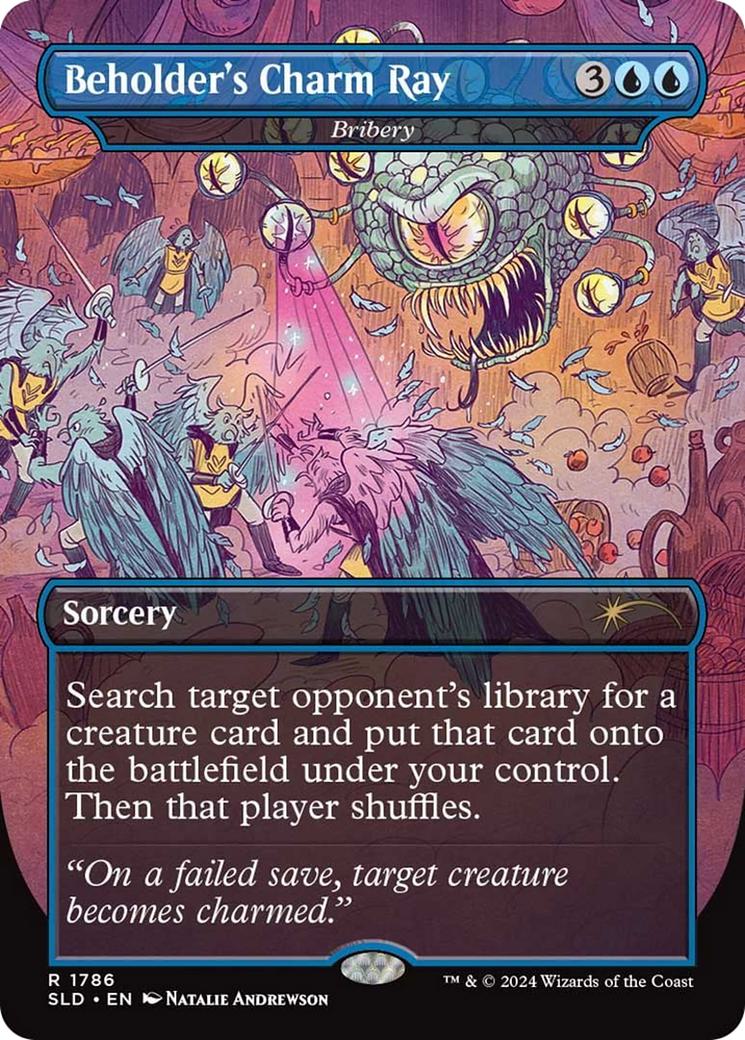 Beholder's Charm Ray - Bribery [1786] [Borderless] [Eyes of the Beholder I] [Secret Lair Drop] [Foil]