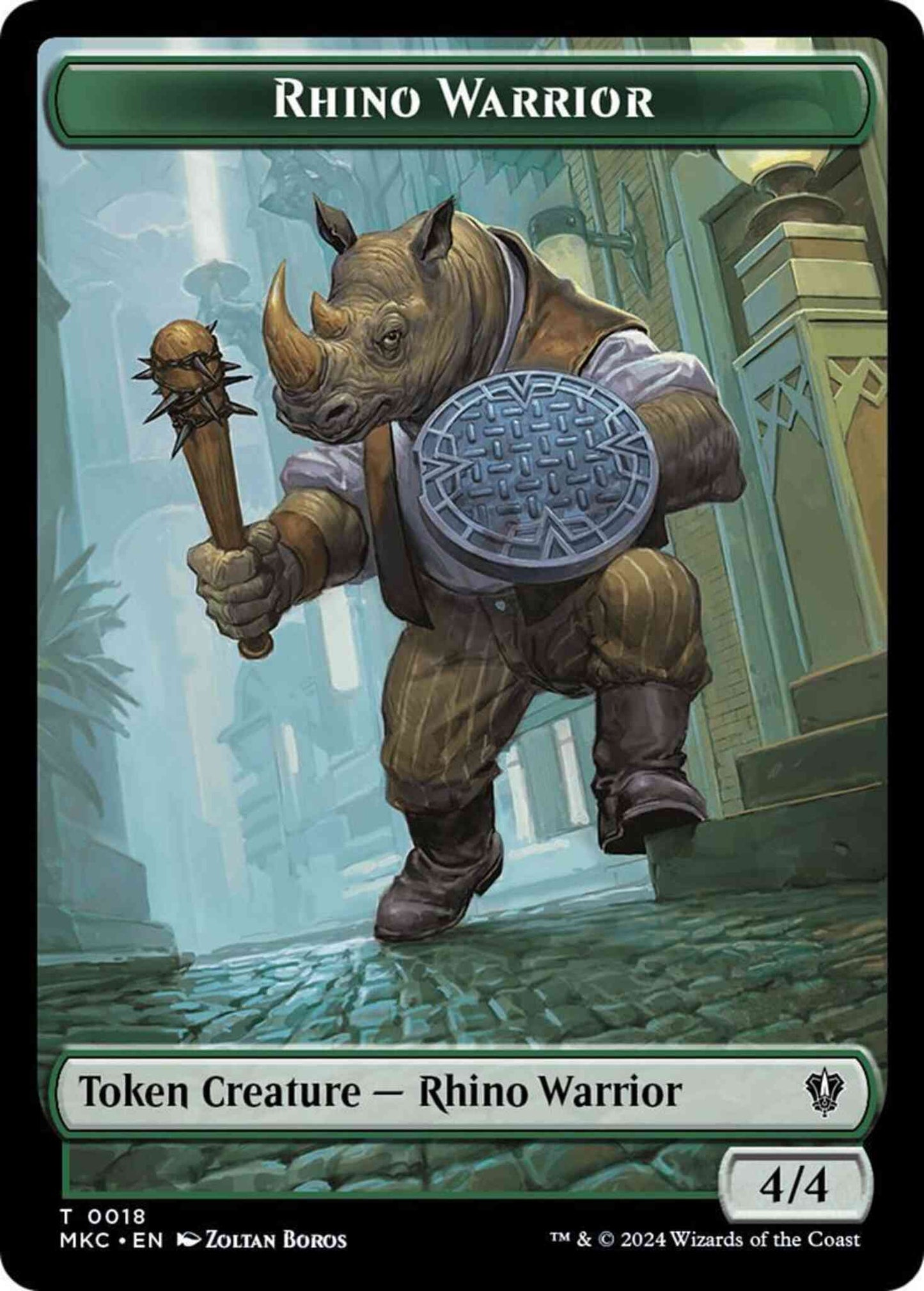 Rhino Warrior Token (18) // Thopter Token (20) [Murders at Karlov Manor: Commander: Tokens] [Non-Foil]