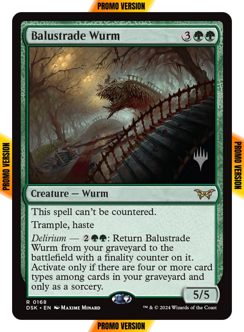 Balustrade Wurm [168p] [Promo Pack] [Duskmourn: House of Horror: Promos] [Non-Foil]