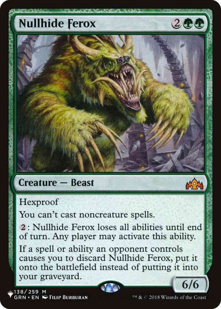 Nullhide Ferox [GRN-138] [The List] [Non-Foil]