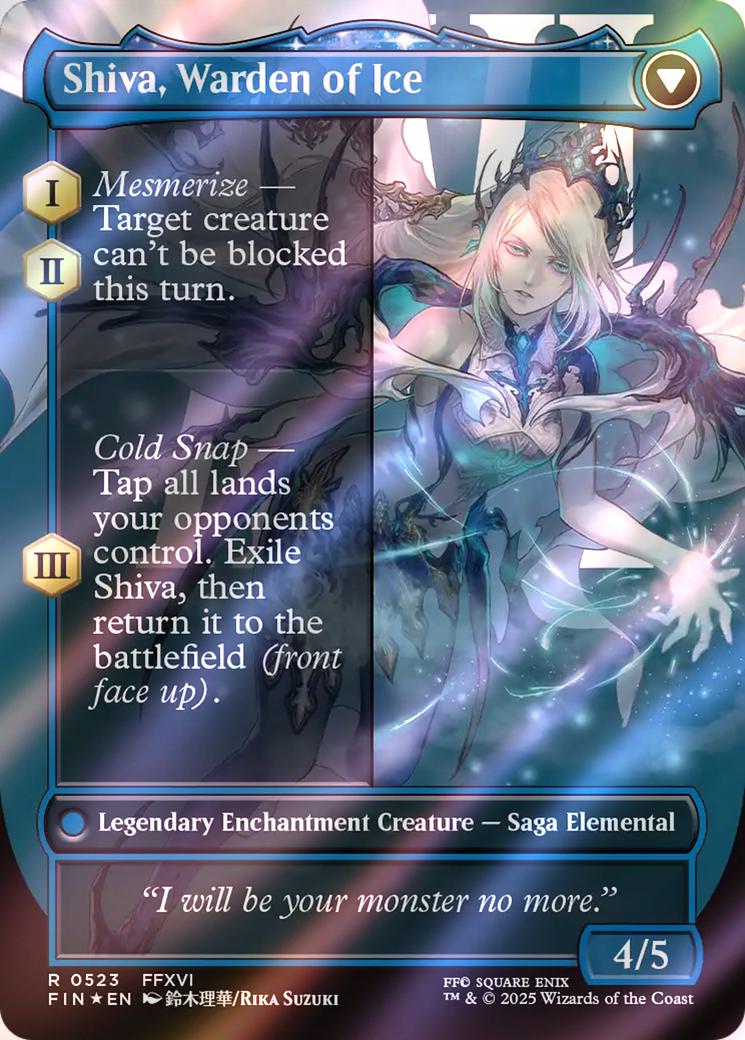 Jill, Shiva's Dominant // Shiva, Warden of Ice [523] [Borderless] [Character] [FINAL FANTASY] [Surge Foil]