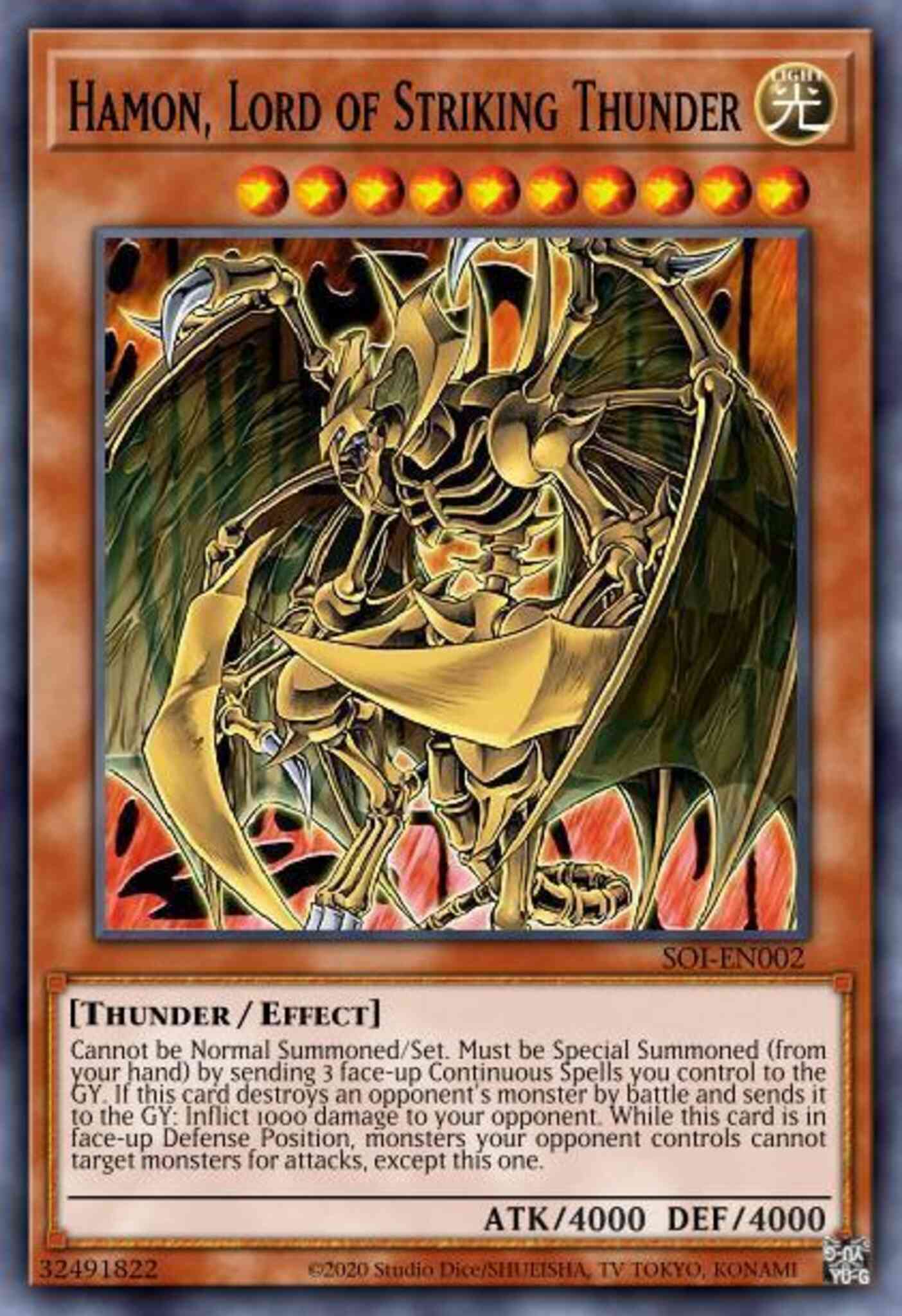 Hamon, Lord of Striking Thunder - SOI-EN002 - Ultra Rare - Unlimited