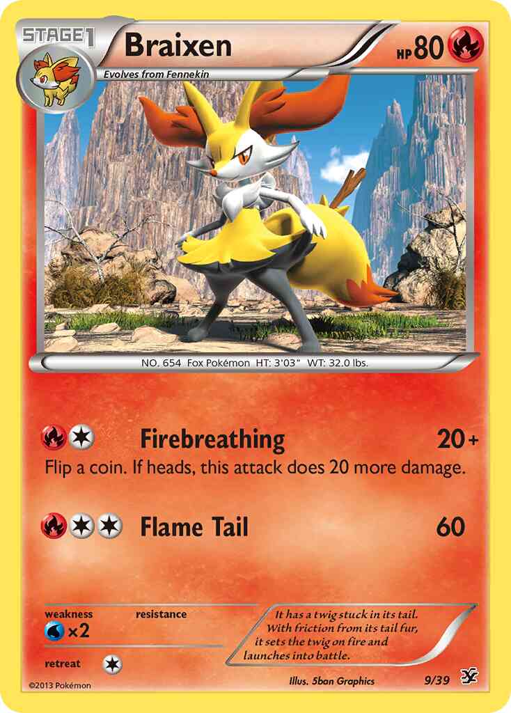Braixen - 9/39 -  [xy0-9] [Non-Holo]