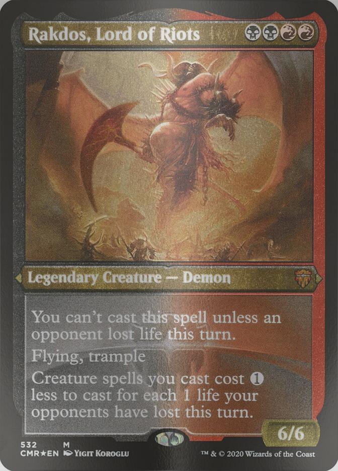 Rakdos, Lord of Riots [532] [Commander Legends] [Etched Foil]