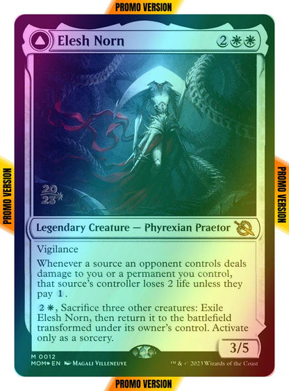 Elesh Norn // The Argent Etchings [12s] [Prerelease] [March of the Machine: Promos] [Foil]