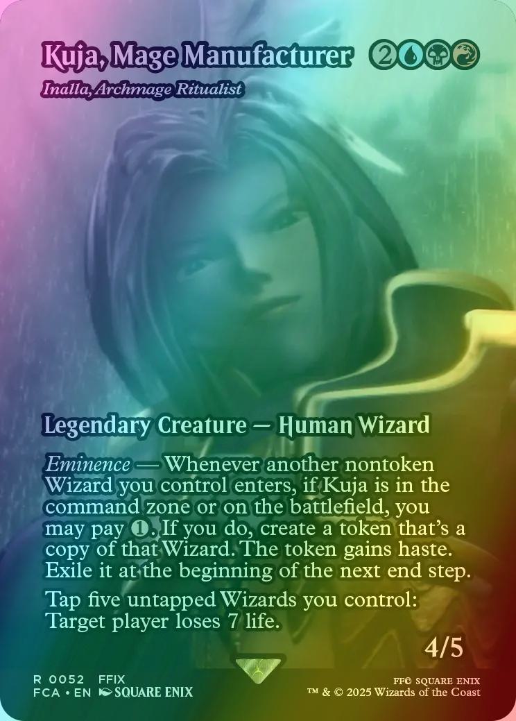 Kuja, Mage Manufacturer - Inalla, Archmage Ritualist [52] [Borderless] [FINAL FANTASY: Through the Ages] [Foil]