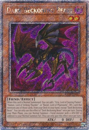 Dark Beckoning Beast - RA03-EN027 - Platinum Secret Rare - 1st Edition