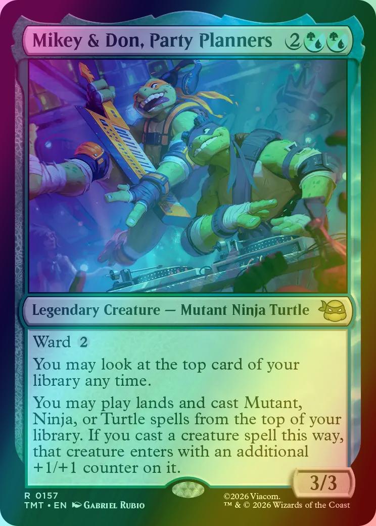 Mikey & Don, Party Planners [157] [Teenage Mutant Ninja Turtles] [Foil]
