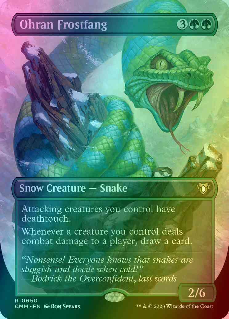 Ohran Frostfang [650] [Borderless] [Commander Masters] [Foil]