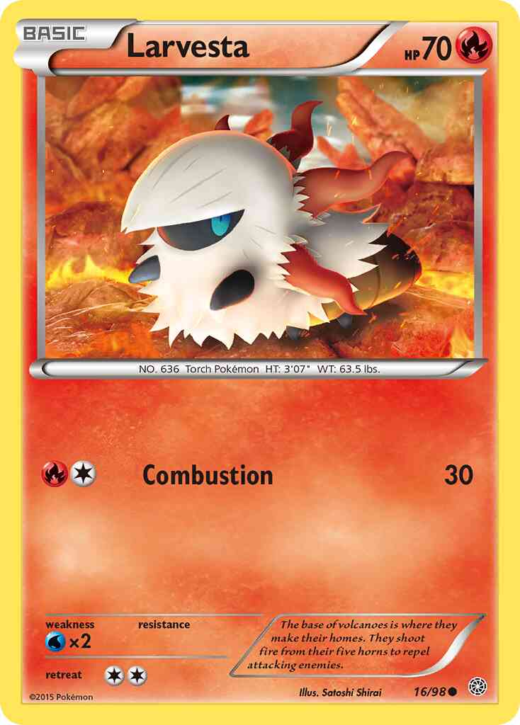 Larvesta - 16/98 - Common [xy7-16] [Non-Holo]
