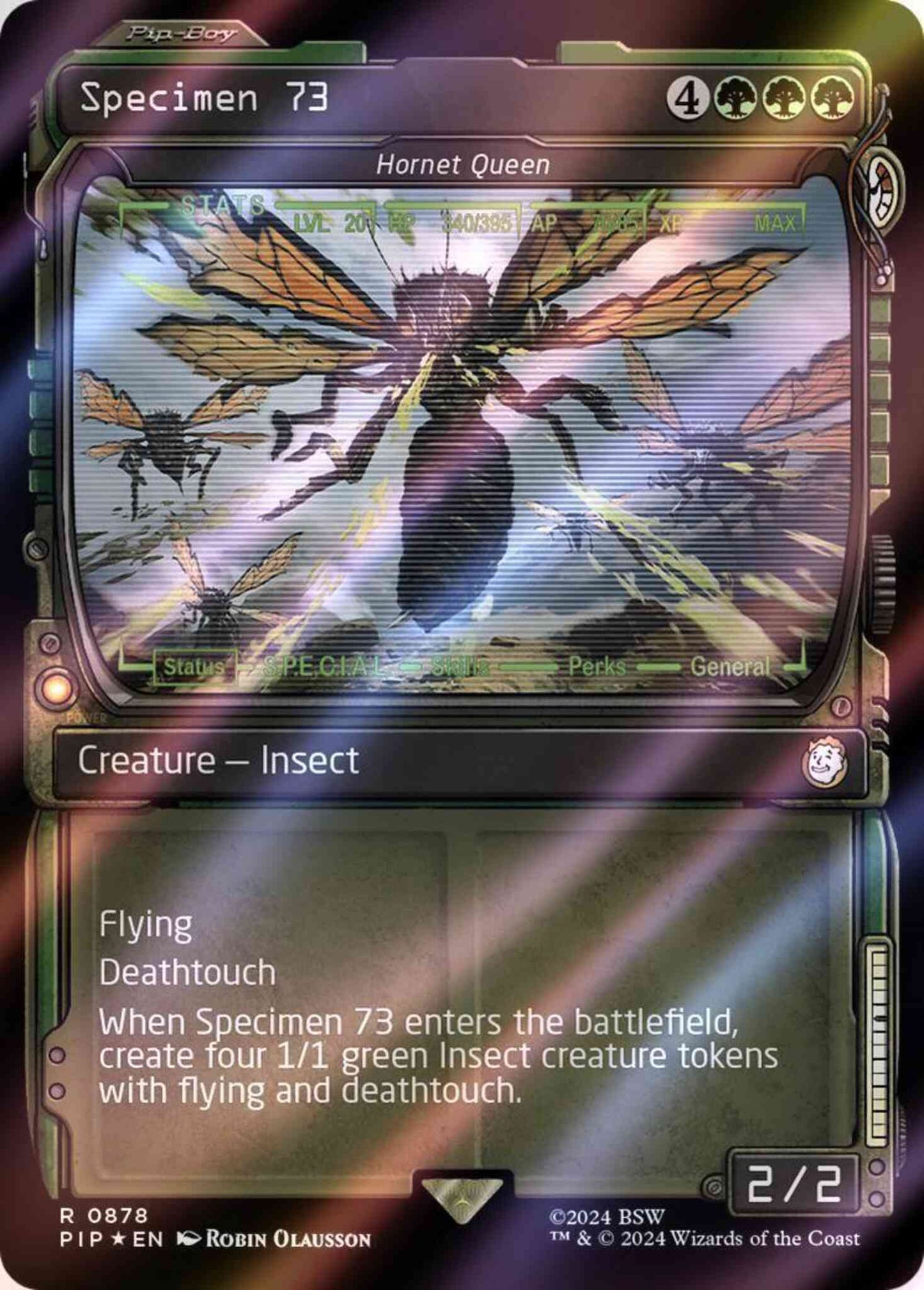 Specimen 73 - Hornet Queen [878] [Pip-Boy Showcase] [Fallout] [Surge Foil]