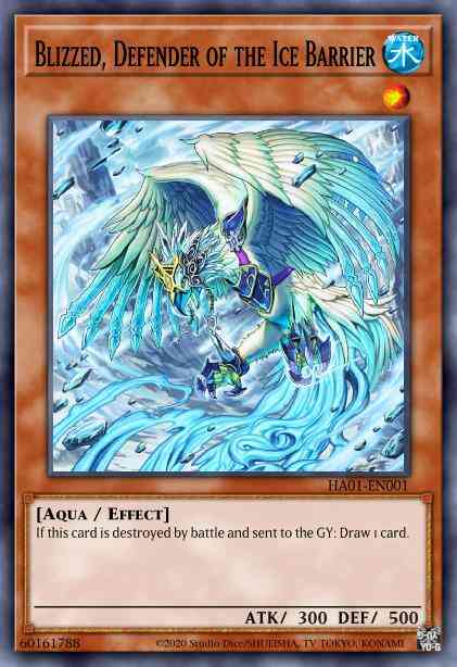 Blizzed, Defender of the Ice Barrier - HA01-EN001 - Secret Rare - Unlimited