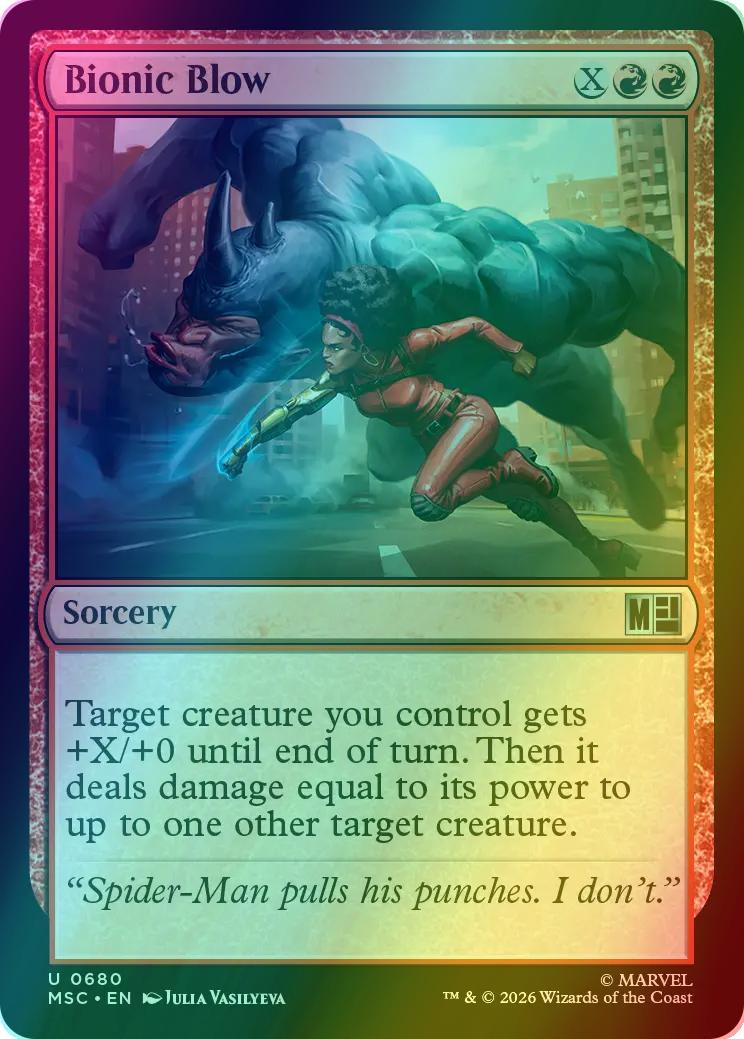 Bionic Blow [680] [Jumpstart] [Marvel Super Heroes: Commander] [Foil]