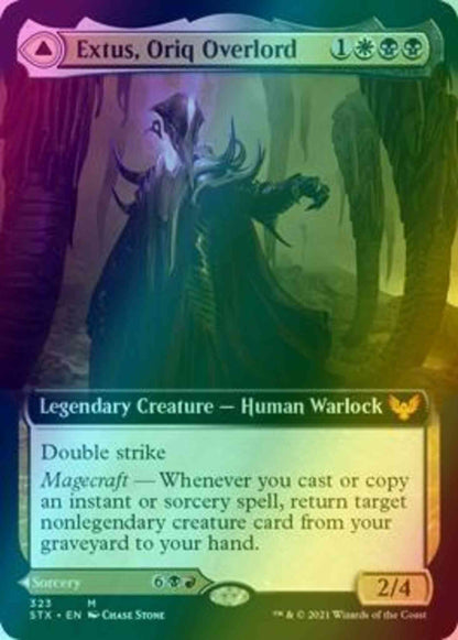 Extus, Oriq Overlord // Awaken the Blood Avatar [323] [Extended Art] [Strixhaven: School of Mages] [Foil]
