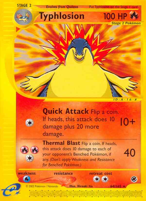 Typhlosion - 64/165 - Rare [ecard1-64] [Reverse Holo]