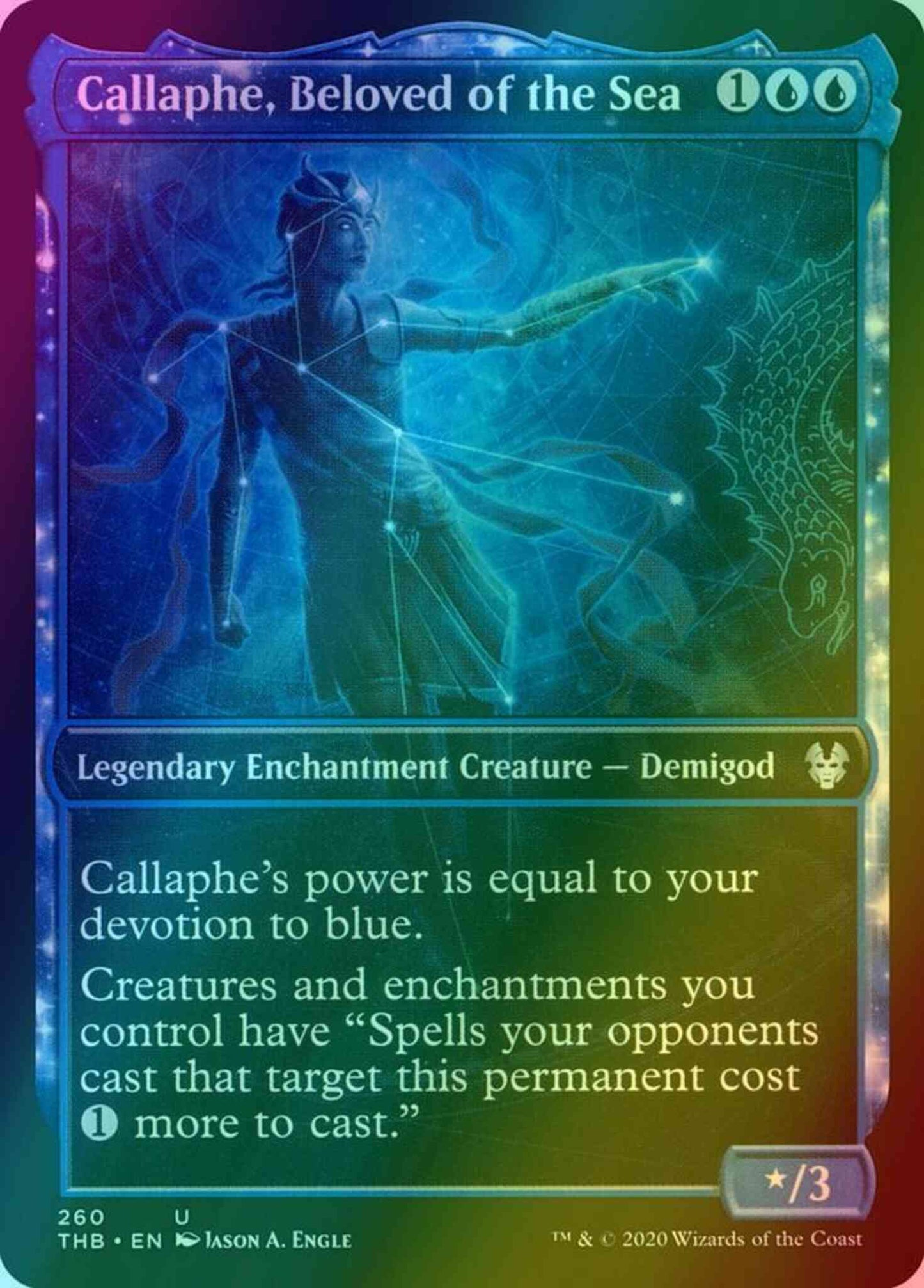 Callaphe, Beloved of the Sea [260] [Alternate Art] [Theros Beyond Death] [Foil]