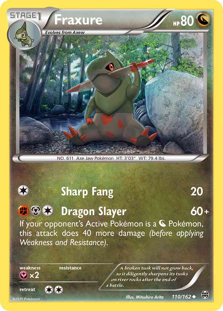 Fraxure - 110/162 - Uncommon [xy8-110] [Reverse Holo]