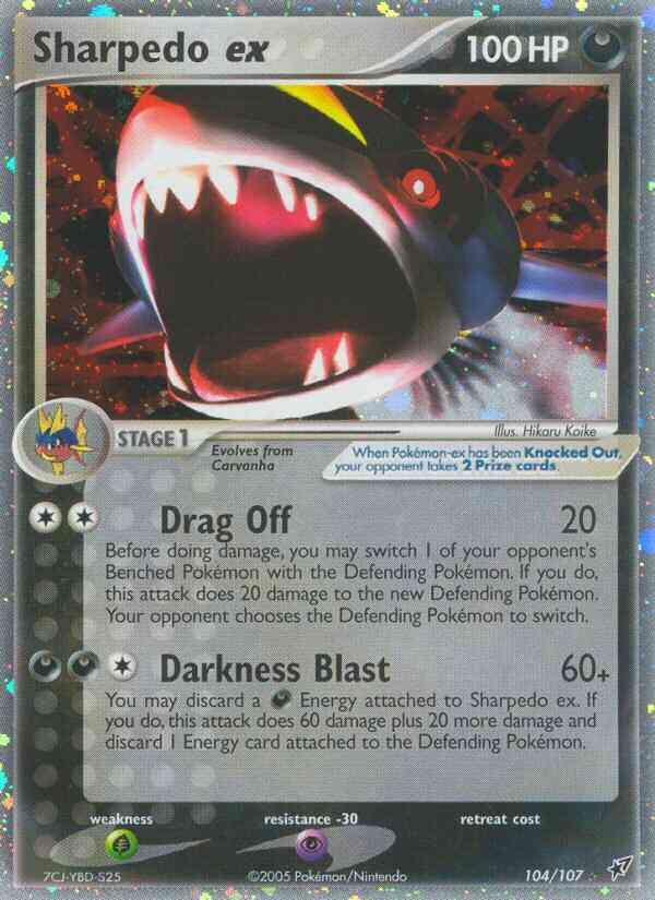 Sharpedo ex - 104/107 - Rare Holo EX [ex8-104] [Ultra]