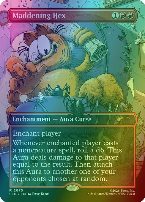 Maddening Hex [2675] [Borderless] [Garfield: Entertain You] [Secret Lair Drop] [Foil]