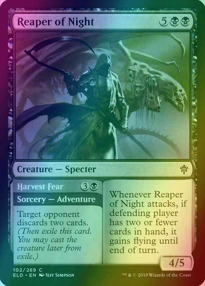 Reaper of Night // Harvest Fear [102] [Throne of Eldraine] [Foil]