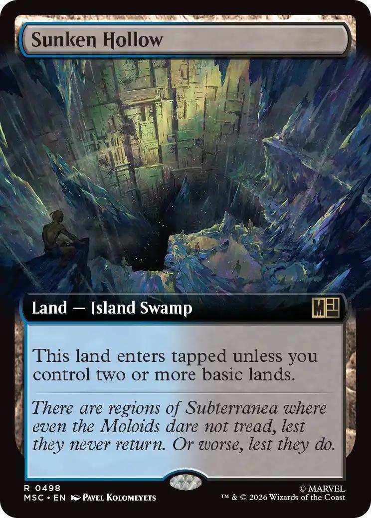 Sunken Hollow [498] [Extended Art] [Marvel Super Heroes: Commander] [Non-Foil]