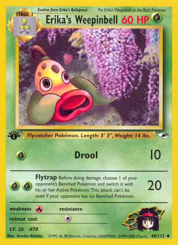 Erika's Weepinbell - 48/132 - Uncommon - 1st Edition [gym1-48] [Non-Holo]