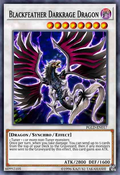 Blackfeather Darkrage Dragon - PGLD-EN017 - Gold Secret Rare - Unlimited