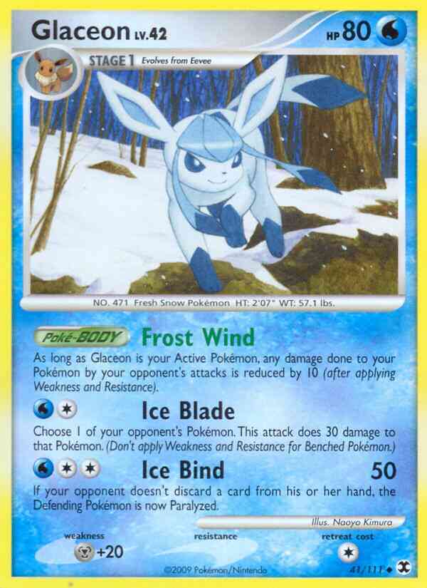 Glaceon - 41/111 - Uncommon [pl2-41] [Non-Holo]