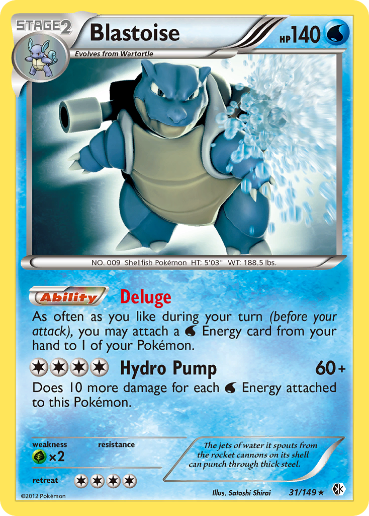 Blastoise - Theme Deck - 31/149 - Rare [bw7-31] [Non-Holo]