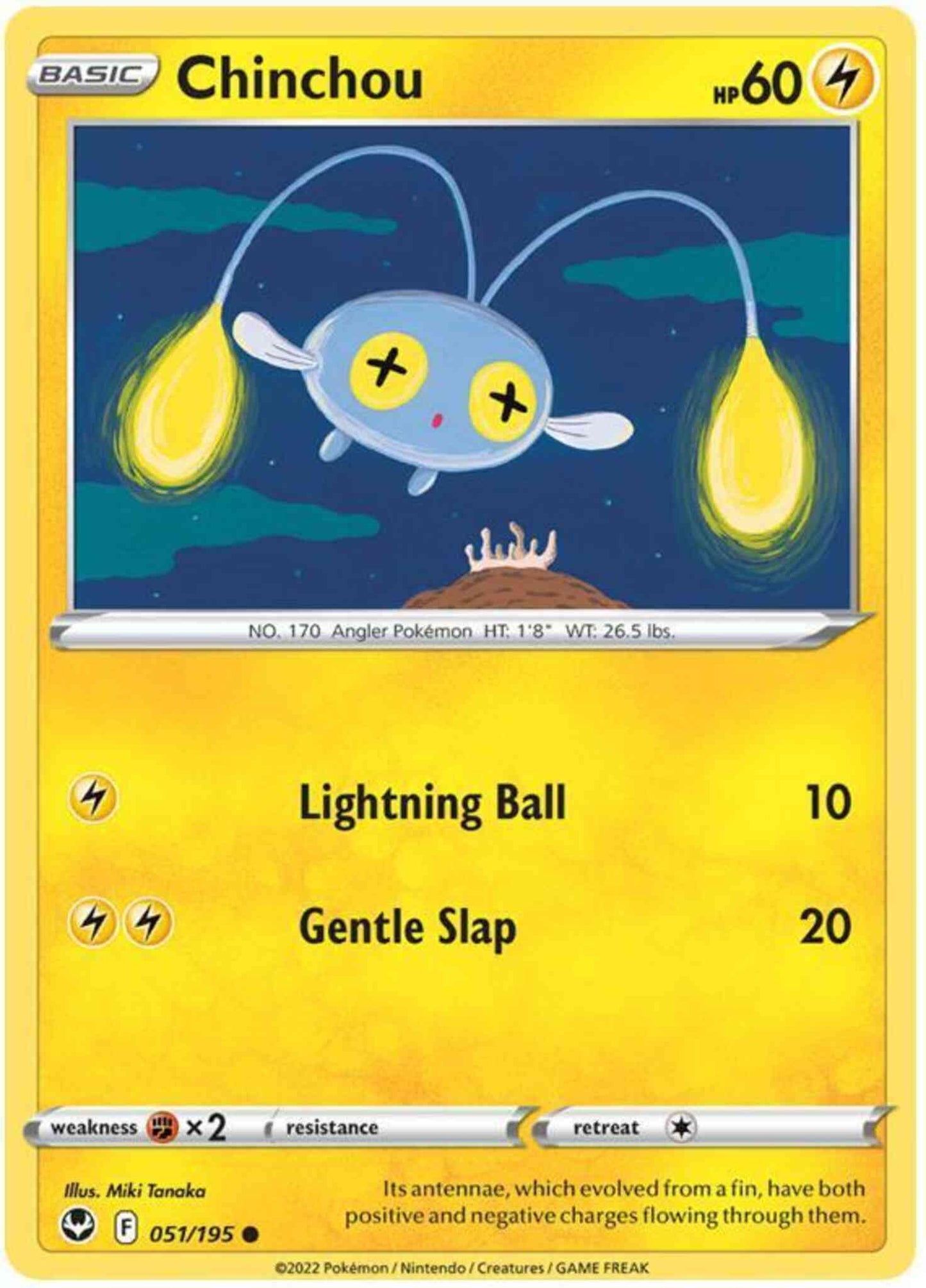 Chinchou - 051/195 - Common [swsh12-051] [Non-Holo]