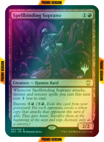 Spellbinding Soprano [Promo Pack] [53p] [Streets of New Capenna: Commander: Promos] [Foil]