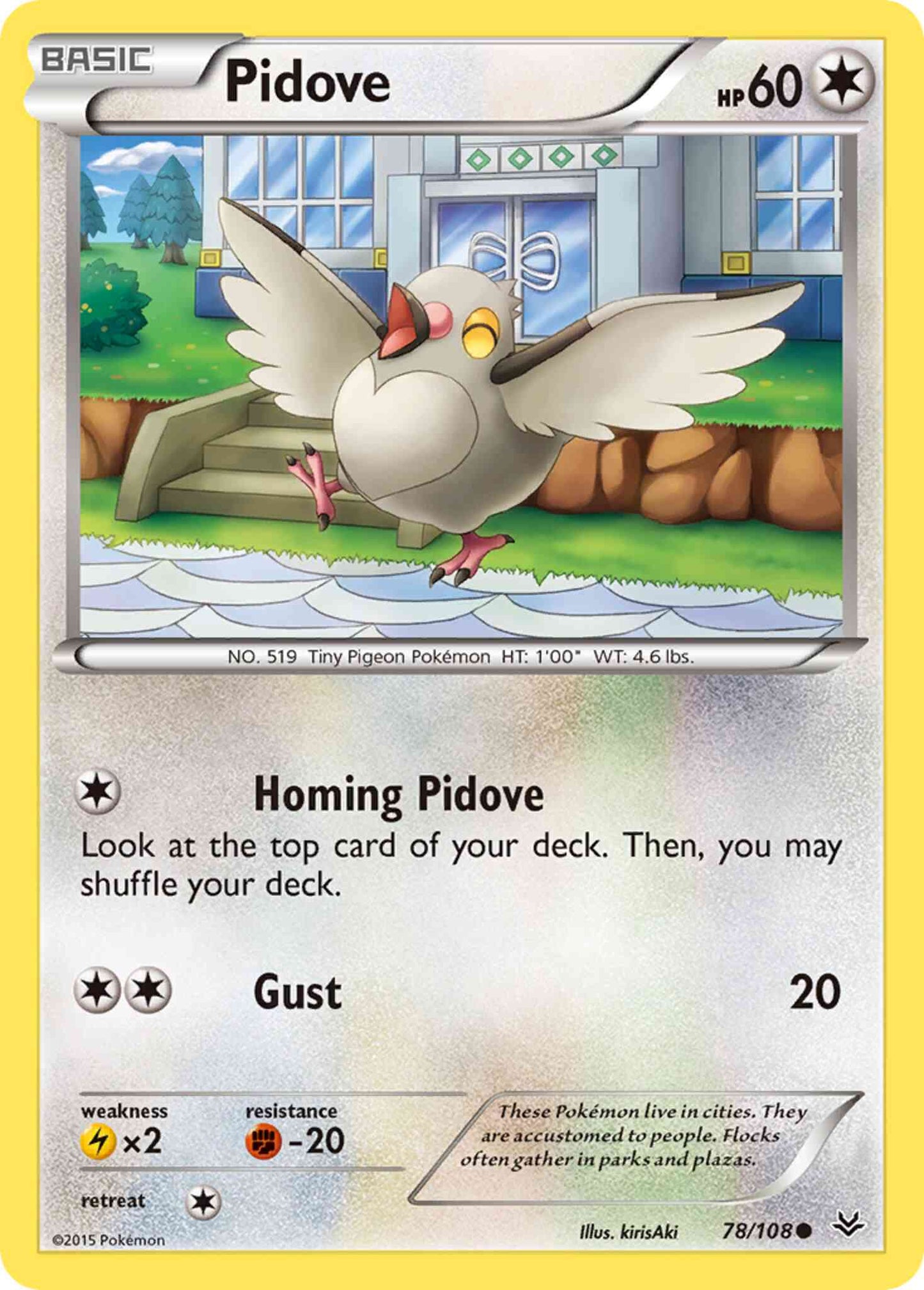 Pidove - 78/108 - Common [xy6-78] [Non-Holo]