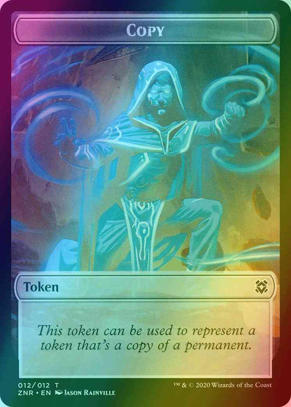 Copy Token (12) // Kor Warrior Token (04) [Zendikar Rising Tokens] [Foil]