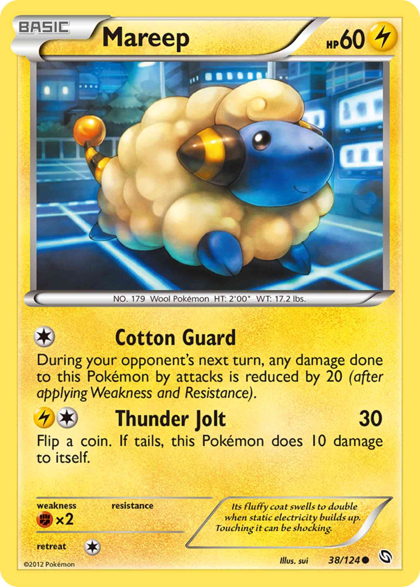 Mareep - 38/124 - Common [bw6-38] [Reverse Holo]