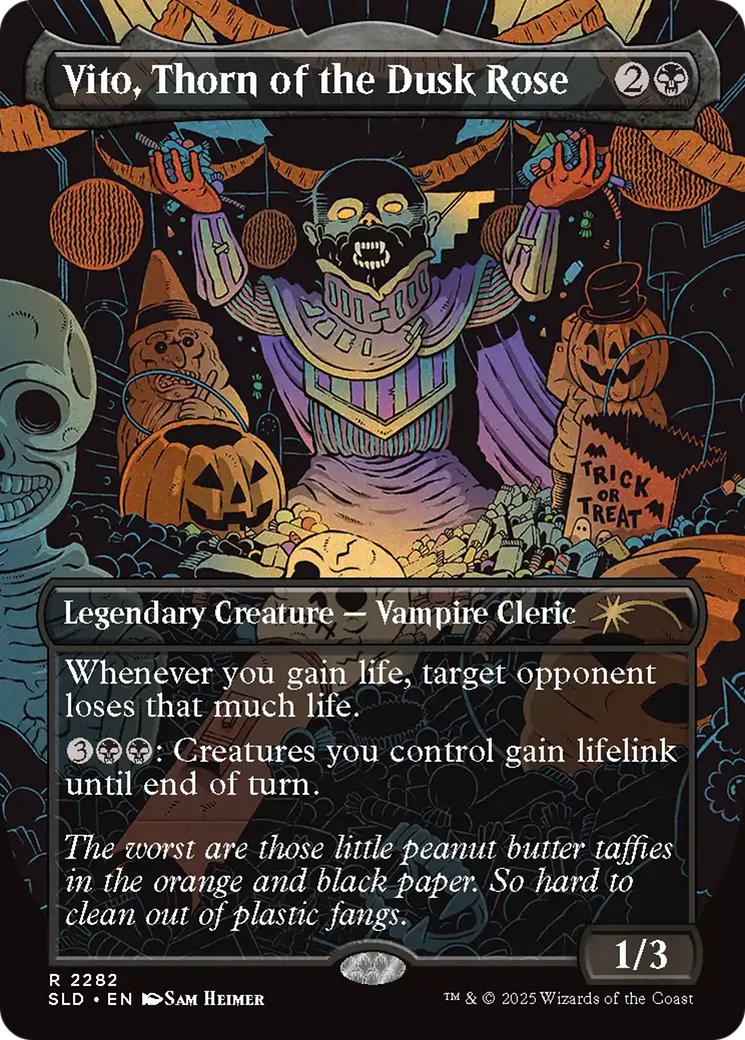 Vito, Thorn of the Dusk Rose [2282] [Borderless] [Trick or Treat] [Secret Lair Drop] [Non-Foil]